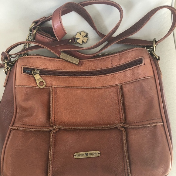 Lucky Brand Handbags - Lucky Brand brown leather crossbody/shoulder bag
